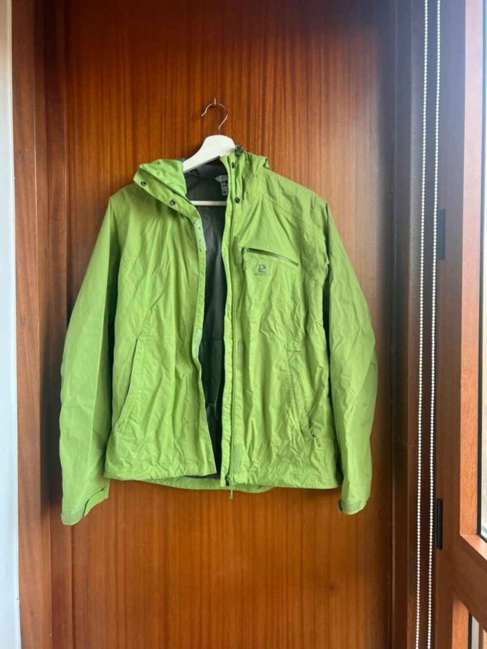 Women's Lightweight Hooded Windbreaker Jacket Lime Green Size S